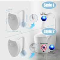Luz Nocturna Para Inodoro Con Sensor De Movimiento LED 8 Colores Cambiantes Ilumina El Inodoro Y El Grifo Del Baño Luz De Noche Para El Baño - details 3
