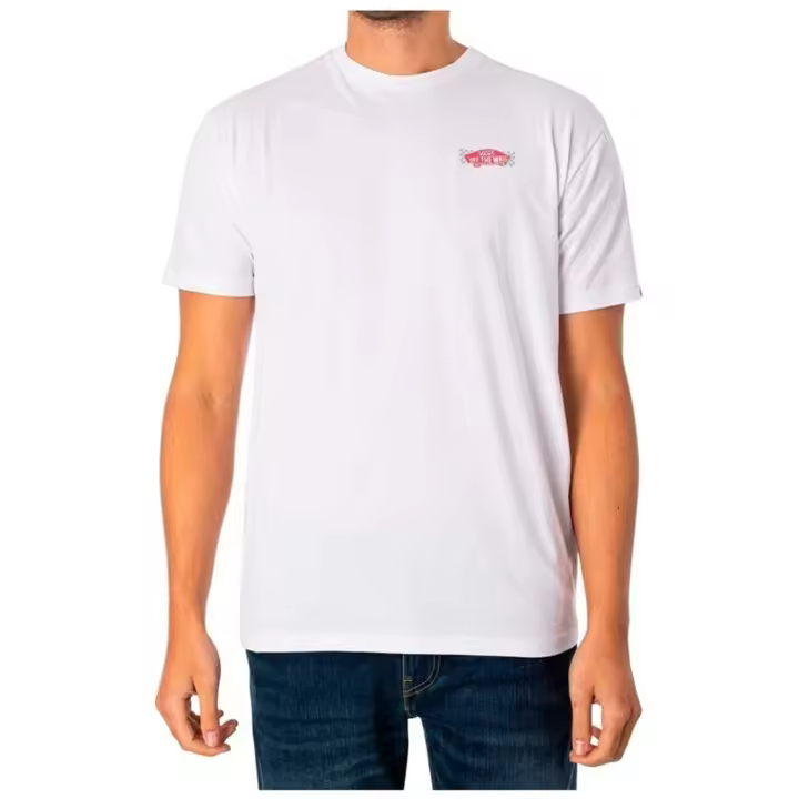 Camiseta de Manga Corta Vans Wayrace para hombre en color blanco - 1
