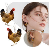 Pendientes Colgantes De Acrílico Con Diseño De Pato Y Flor Para Mujeres Y Niñas Joyería De Moda Largo Y Grueso Regalos De Encanto Animal - details 2