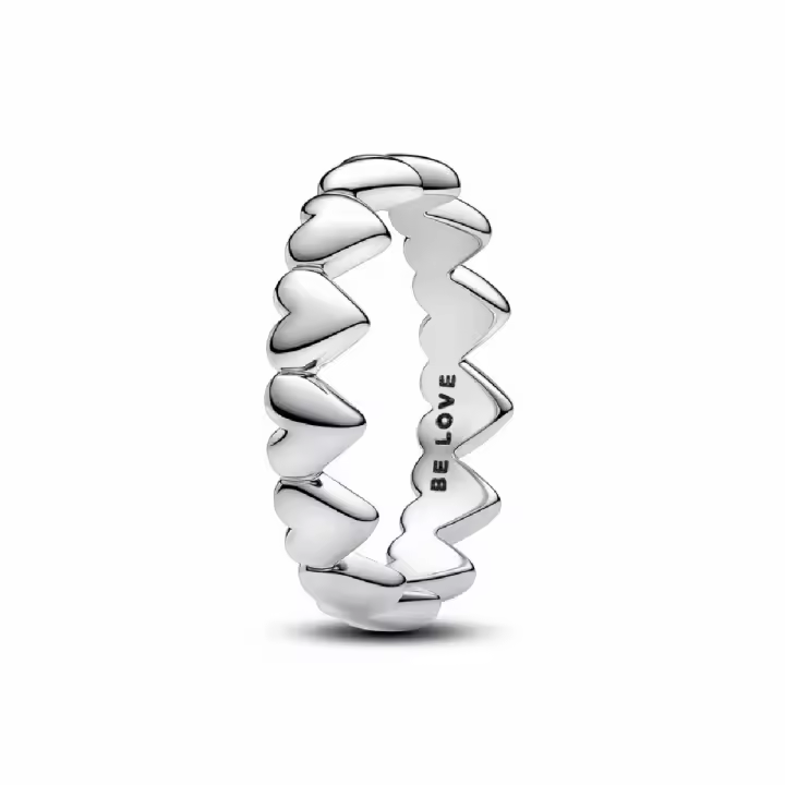 Anillo Pandora Fila de Corazones - 1