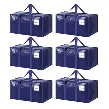4 Bolsas De Almacenamiento Extragrandes Resistentes De 105 L, Bolsa De Almacenamiento De Plástico Para Mudanza