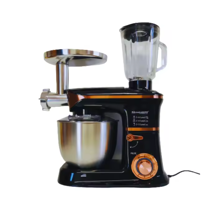 Robot Amasadora batidora de cocina Rosenberg 5 litros/2000w/3 en 1. Licuadora, picadora de carne. Amasa, bate y mezcla - 1