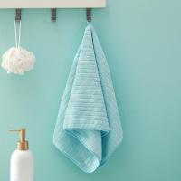 Toalla De Cara De Fleece Coral Absorbente Y Suave Para Adultos Toalla De Mano De 14x29 Pulgadas Estilo Rayado Para Baño Y Ducha - details 6