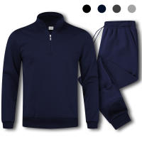 Traje De Deporte Casual Para Hombre Con Cuello En V Dos Piezas Conjuntos De Sudaderas Para Correr Y Hacer Jogging - details 7