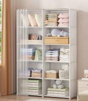Gabinete De Almacenamiento Multicapa Con Cortinas Resistente Al Polvo Armario Portátil Organizador De Ropa Ecológico De 5 Capas Metal Para Espacio Doméstico - details 0