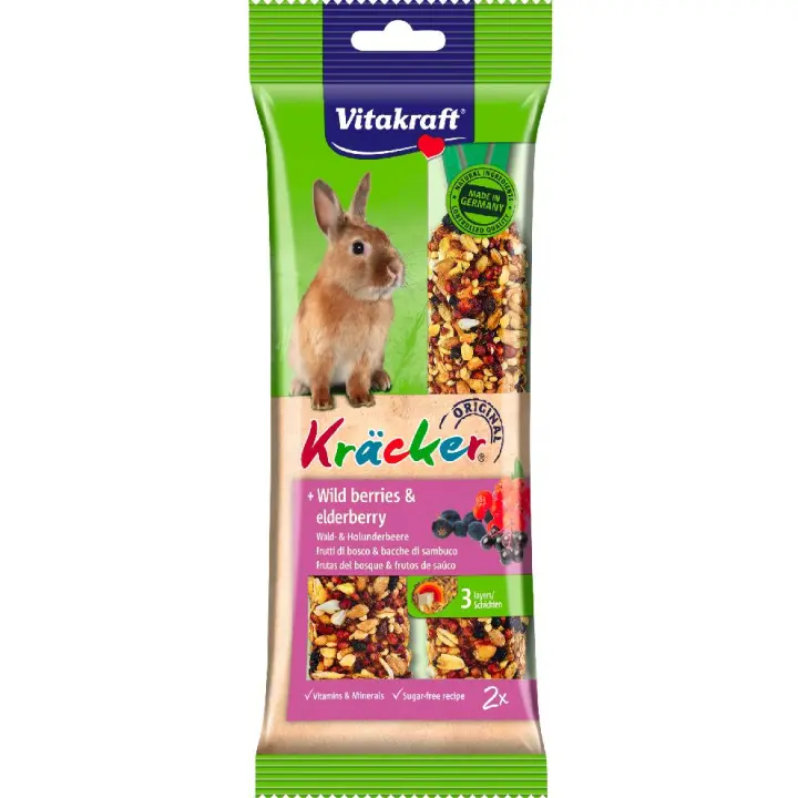 Vitakraft Barritas frutos del bosque & frutos de saúco Conejos 112 gr. 2 uds - 1