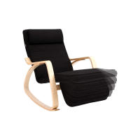 Mecedora acolchada ajustable con reposapiés, patas de ángulo 5 grados, carga 150 kg, disponible en amarillo, azul, beige, gris claro, gris oscuro y negro - details 28