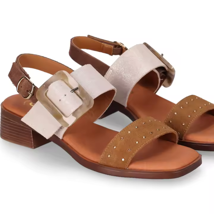 Chika10 Leather BINKA 07 Sandalia de Tacón Marron/Brown - 1