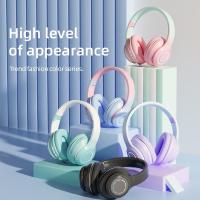 Auriculares Bluetooth de color degradado, auriculares inalámbricos para juegos, auriculares portátiles, versión Bluetooth 5,2, Batería Integrada de 800mAh - details 4