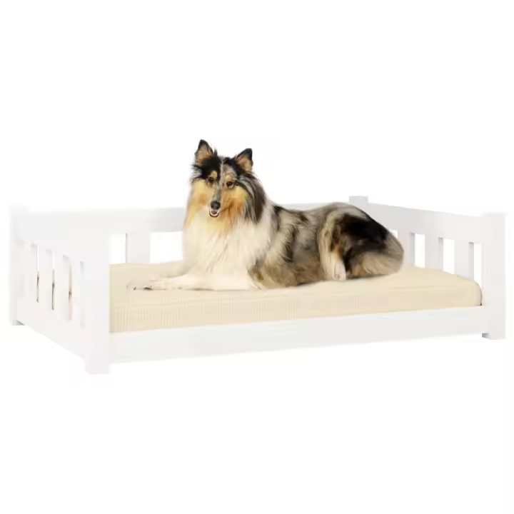 vidaXL Cama para perros 95,5x65,5x28 cm sofá para perros Color Natural,  Blanco, y mas - 1