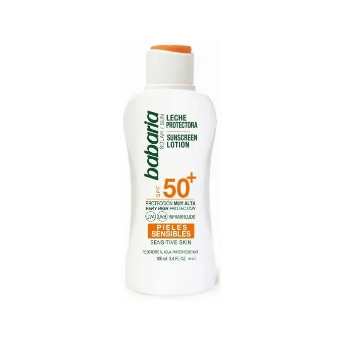BABARIA LECHE PROTECTORA SOLAR PIELES SENSIBLES SPF50+ 200ML - 1