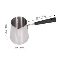 Cafetera turca de 600 ml de acero inoxidable con superficie brillante, resistente a altas temperaturas, fácil de limpiar y calentador de mantequilla. - details 1