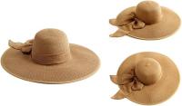 Sombrero de paja de Ala Ancha para Mujer, de Ala elegante, plegable y enrollable, ideal para Playa, Vacaciones, Viajes y Sol. - details 4