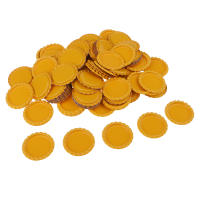 100x Tapas De Botella Redondas Coloreadas Para DIY De Collares Y Joyería Accesorios Para Cuentas De Bolas Planas 25mm - details 5