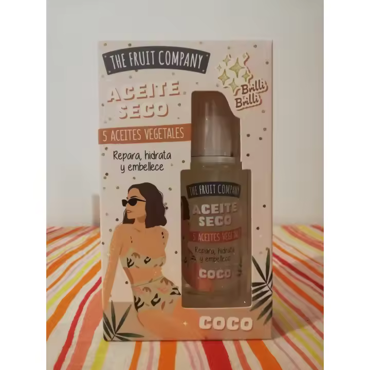 Aceite seco con purpurina Coco 50 ml - The Fruit Company Ilumina y nutre tu piel con nuestro aceite seco con purpurina. - 1