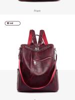 Mochila Vertical de Pu para mujer, bolso cruzado de viaje de gran capacidad, tendencia informal - details 24