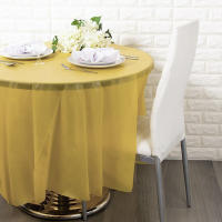 Mantel Redondo Blanco De Plástico Sin Costuras Elegante Sólido Para Fiesta Navidad Cumpleaños Boda Hotel Decoración Tamaño 213CM - details 2