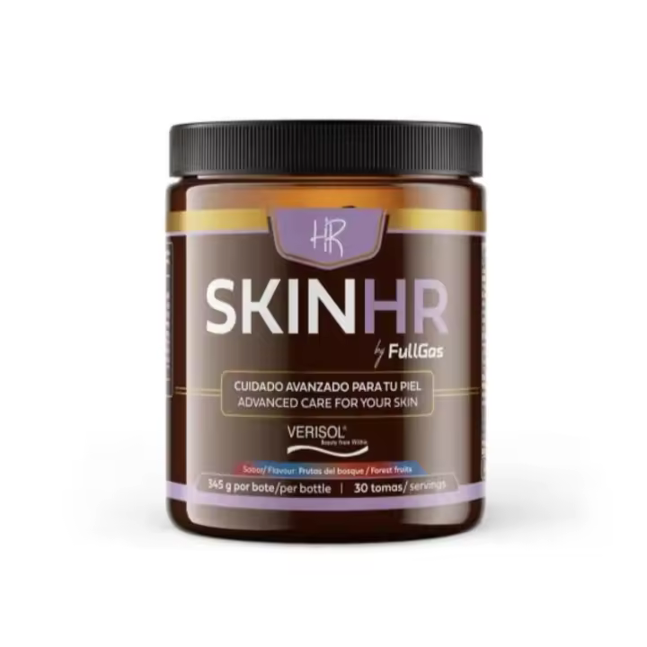 FULLGAS - SkinHR - Cuidado de la piel* - VARIOS SABORES - 345g Fórmula avanzada para el cuidado de la piel* a base de colágeno hidrolizado (VERISOL® B), glicina, ácido hialurónico y complejo vitamínico Quali®-Blend Immunity. Sin edulcorantes, sin glute - 1