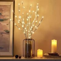 Luz De Ramas De Abeto Blanco LED Para Decoración De Navidad Y Año Nuevo Guirnalda De Luz Festiva Para Bodas Y Fiestas Luces De Navidad Para Mesa De Comedor - details 2