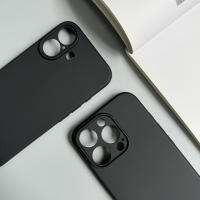 Funda De Teléfono De Silicona Negra Mate Para iPhone 16 pro Max Y 16 plus Protección De Lente Cubiertas Completas Antiglosas Y Anti- Huellas - details 6
