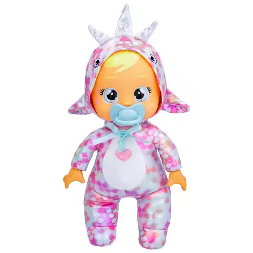 Bebés Llorones Tiny cuddles Dinos Stella, Muñeco de Peluche Vestido con Pijama de Dinosaurio, Llora Lágrimas de Verdad, Juguete Regalo para Niñas y Niños de 18+ Meses - 1