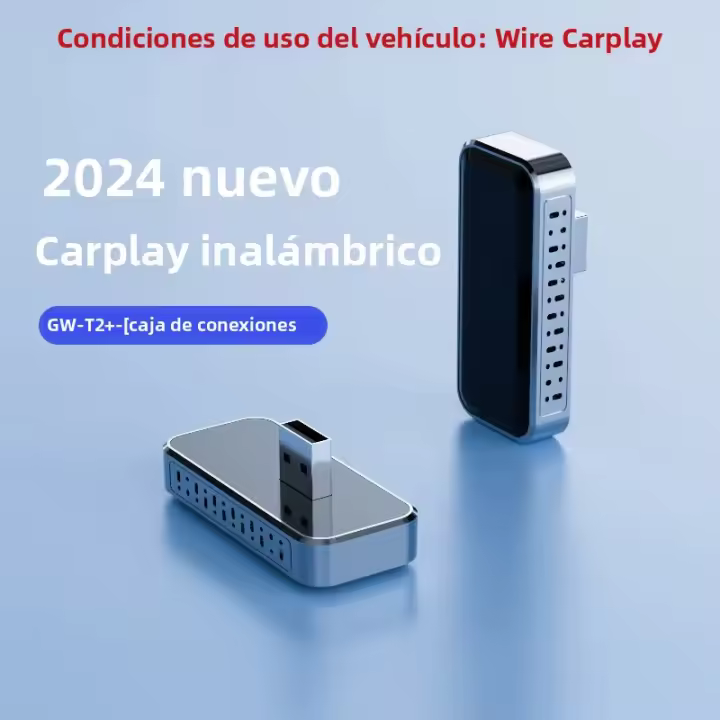 Adaptador Mini Wireless Carplay Junuse 2024 Para Coche AI Box Con Cable USB Plug And Play Compatible Con Kia Hyundai Toyota Honda - 1