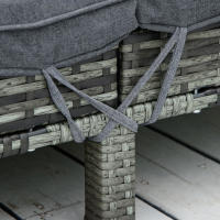 Tumbona de rata poliéster tumbona de Jardín 2 personas OCIO tumbona 5 grados respaldo metal y PE rata 196x120x28cm para Jardín y Terraza - details 5