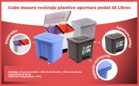 Banner - Cubo basura reciclaje plastico apertura pedal