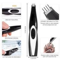 Profesional Cat Dog Hair Clipper Grooming Kit Recargable Pet Hair Trimmer Shaver Set Animales Máquina de Corte de Palo de Bajo Ruido - details 12