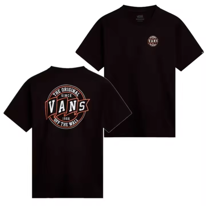 CAMISETA VANS OG PENNANT SS CREW NEGRO VN000HXBBLK1 T SHIRT - 1