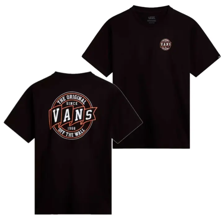 CAMISETA VANS OG PENNANT SS CREW NEGRO VN000HXBBLK1 T SHIRT - 1
