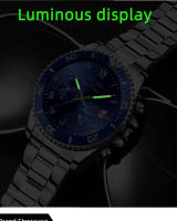Reloj De Pulsera De Moda NOTIONR Para Hombre Deportivo Con Calendario Lujo Acero Inoxidable Cuarzo Relajado Luminoso Casual - details 5