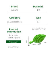 Bloques De Construcción Pequeños Wange 60Pcs Set De Accesorios De Plantas Coloridos Compatible Con Bloques De Ladrillo Juguete Para Niños Regalo En Caja - details 1