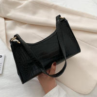 Bolso De Hombro Retro Con Patrón De Cocodrilo Para Mujer En Cuero PU Bolso De Bocina Estilo Francés Bolso De Mano Casual Monedero Tote - details 1
