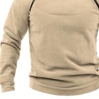 Sudadera Táctica Militar Para Hombre Con Cremallera Y Mangas Largas De Color Sólido Casual Gruesa Para Excursiones Al Aire Libre Otoño E Invierno - details 6