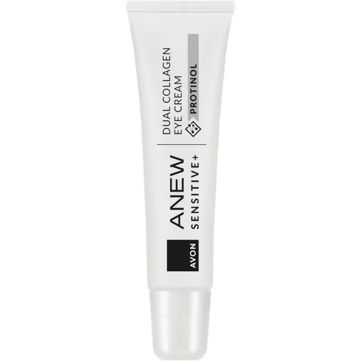 AVON Crema para Contorno de Ojos Anew Colágeno Dual Sensitive - Ayuda a Reducir la Apariencia de las Patas de Gallo - Hidratante y Antiarrugas para Piel Sensible - Enriquecido con Protinol TM - 15 ml AVON - 1