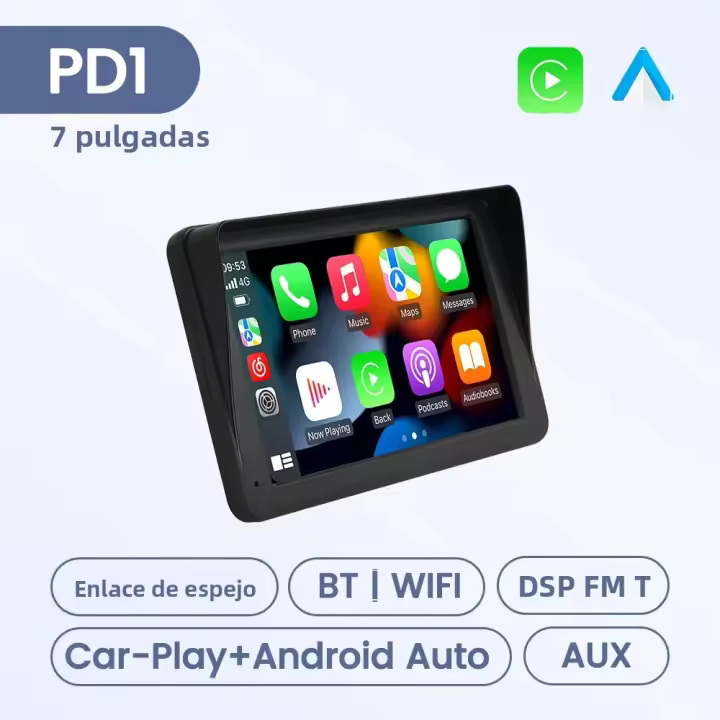Reproductor Multimedia Para Coche Universal 11.26'' Tela De Toque MP5 Soporta AUX BT FM DSP Cámara De Retroceso Carplay Android Auto - 1
