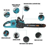3500W Motosierra eléctrica sin escobillas, herramienta de poda inalámbrica para carpintería, cortador de jardín de mano para batería Makita,16 pulgadas - details 0
