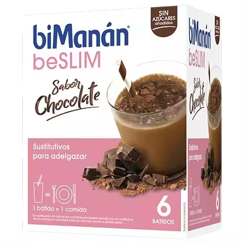 biManán BeSlim Batido Sabor a Chocolate 6 Sobres - 1