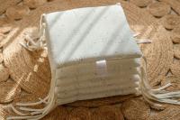 LALA - Juego de ropa de Cama para Cuna de Bebe, Gasa Anticolisión de Algodón PUE, Elephant Blanco, Pieza Enter de 30*30, lavable, - details 7