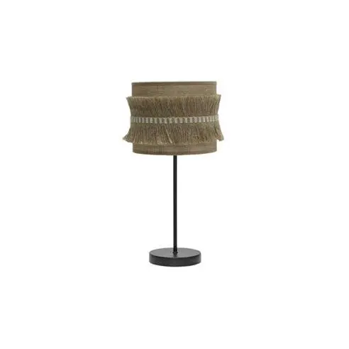 FABRILAMP Lámpara de Mesa Sobremesa Peq. Kala 1xe14 Negro/saco 43x17x17 Cm Con Flecos - Diseño Elegante - 1
