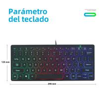 Teclado M70 Slim Con Cable APAYADO Mini Teclado De Colores Brillantes Con Keycaps Translúcidos De Carácter Click Bass RGB Para Desktop Laptop Tablet - details 5