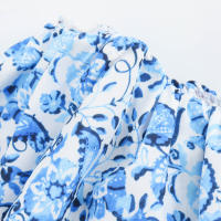 Vestido Largo Sin Mangas De Mujer TRAF Elegante Y Moderno De Verano Con Estampado De Flores Y Cuello Bajito Para Fiestas Y Noches - details 8