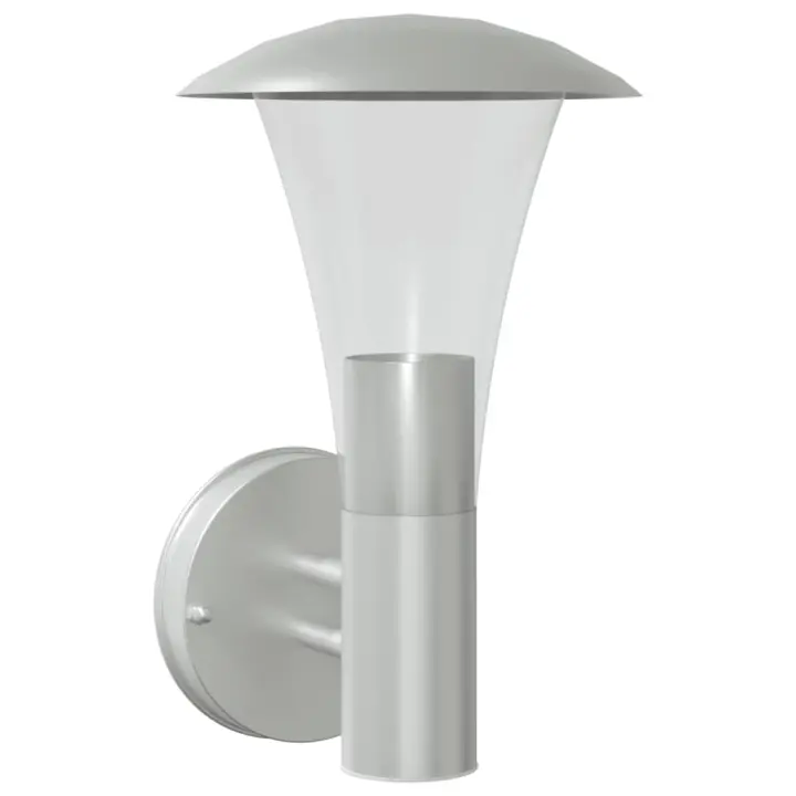 vidaXL Aplique de exterior de acero inoxidable luz de pared exterior Color Negro,  Plateado, y mas - 1