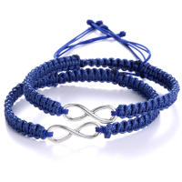 Pareja De Pulseras De Amor Infinito Hechas a Mano Para Hombres Y Mujeres Cadena De Cordón Tejida Con Encanto Joyería De Amistad - details 9