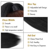 Extension De Cabello Sintético Textura Africana Kinky Con Clip Ponytail Alrededor De 18 Pulgadas Fibras Resistentes a Altas Temperaturas - details 13