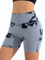 Shorts De Yoga Para Mujer Cintura Alta Sin Costuras Tie-Dye Elásticos Altos Transpirables Leggings De Gimnasio - details 23