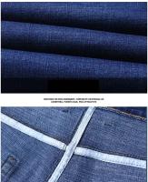 Pantalones De Mezclilla Negra Azul Para Hombre 2025 Primavera Moda Clásica Slim Straight Business Ropa Masculina Denim Pantalones De Mediana Elasticidad Tatting mid Waist Full Length Para Todas Las Estaciones - details 24