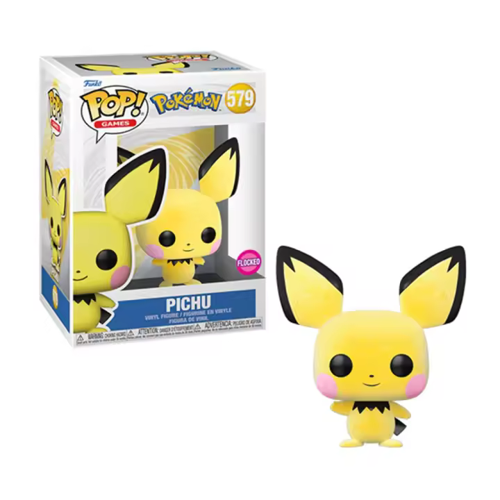 Funko Pop Game Pokemon Pichu Flocked 579 Figura Coleccionable - 1