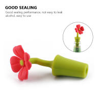 Tapa De Botella De Vino De Silicona Con Flor Tapa Aislante Para Vino Cerveza Champán Herramientas De Barra Accesorios De Cocina - details 1